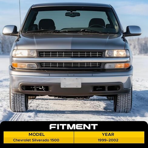 VRC Front Bumper Compatible with 1999 2000 2001 2002 Chevy Silverado 1500 2500 3500 & 2000-2006 Suburban/Tahoe,Chrome Steel One-Piece Bumper,GM1002376 12336026 in Saudi Arabia