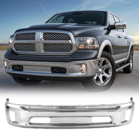 VRC Front Bumper Face Bar Compatible with 2013 2014 2015 2016 2017 2018 Dodge Ram 1500 2019-2024 Dodge Ram 1500 Classic,1PC Bumper,With Fog Light Holes,Without Sensor Holes (With Fog Light Holes) in Saudi Arabia