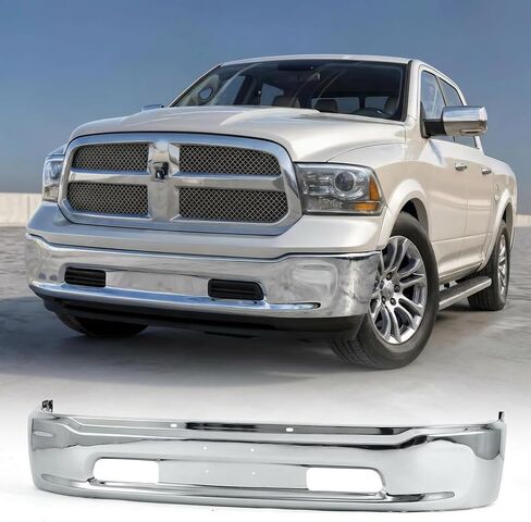 VRC Front Bumper Face Bar Compatible with 2013 2014 2015 2016 2017 2018 Dodge Ram 1500 2019-2024 Dodge Ram 1500 Classic,1PC Bumper,With Fog Light Holes,Without Sensor Holes (With Fog Light Holes) in Saudi Arabia