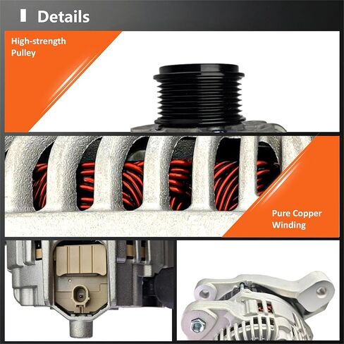 Alternator Compatible with Honda Accord 2013-2017 L4 2.4L, Automatic CVT Transmission, Replace# 14489N 11999 A5TL0581, A005TL0581, 31100-5A2-A02, 31100-5A2-AA000M2, AHGA88, AMT0277, AHGA88 in Saudi Arabia