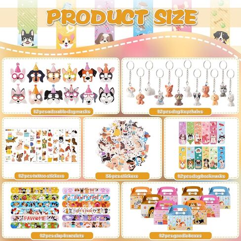 Vanblue 122 Pcs Dog Party Favors Puppy Birthday Decorations for Kids Classroom School Reward Gift Prizes Adopt a Puppy Themed Party Supplies,Dog Pinata Goodie Bag Stuffers for Boys Girls in Kuwait