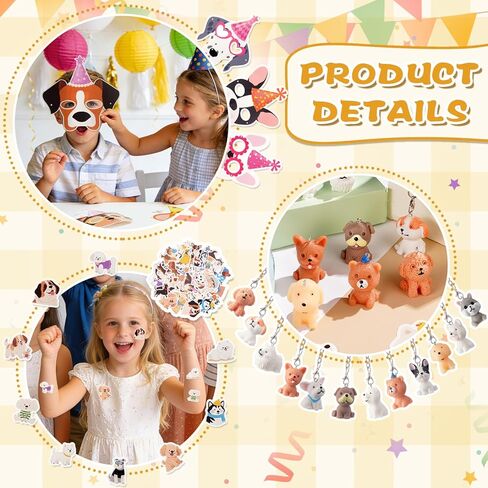 Vanblue 122 Pcs Dog Party Favors Puppy Birthday Decorations for Kids Classroom School Reward Gift Prizes Adopt a Puppy Themed Party Supplies,Dog Pinata Goodie Bag Stuffers for Boys Girls in Kuwait