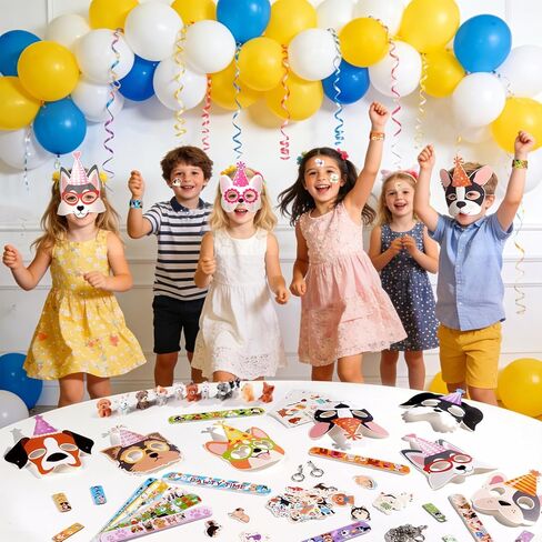 Vanblue 122 Pcs Dog Party Favors Puppy Birthday Decorations for Kids Classroom School Reward Gift Prizes Adopt a Puppy Themed Party Supplies,Dog Pinata Goodie Bag Stuffers for Boys Girls in Kuwait