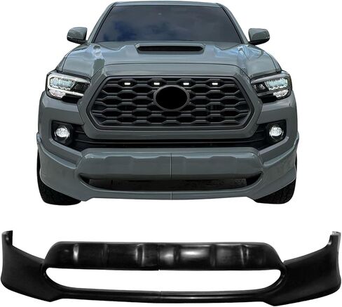 حافة ممتصة للصدمات الأمامية من IKON MOTORSPORTS، متوافقة مع 2016-2023 Toyota Tacoma، نمط IKON غير مطلي باللون الأسود من البولي يوريثان من البولي يوريثين، حاجز حماية للذقن، قطعتان in Kuwait