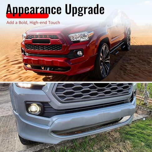 حافة ممتصة للصدمات الأمامية من IKON MOTORSPORTS، متوافقة مع 2016-2023 Toyota Tacoma، نمط IKON غير مطلي باللون الأسود من البولي يوريثان من البولي يوريثين، حاجز حماية للذقن، قطعتان in Kuwait
