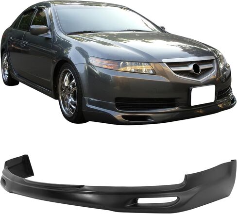 Front Bumper Lip Compatible with 2004-2006 Acura TL, JDM Style PU Black Front Lip Spoiler Splitter by IKON MOTORSPORTS, 2005 in Kuwait