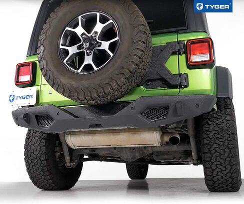 ممتص الصدمات الخلفي Tyger Auto TG-BP9J81198 Tyger FURY مع حوامل على شكل حرف D أسود مزخرف متوافق مع 2018-2026 Jeep Wrangler JL (ليس لـ JK) in Kuwait