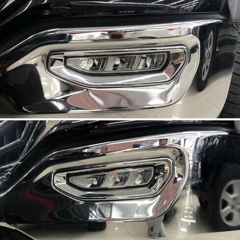 1Pair Chrome Front Bumper Fog Bumper Cover Trims Molding for GMC Sierra 2014 2015 2016 2017 2018 in Kuwait