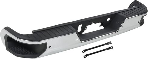 Chrome Steel Rear Step Bumper with Park Assist Sensors Holes Replacement for Sierra Silverado 2500 3500 2020-2025 GM1103217 in Kuwait