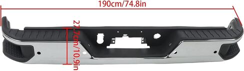 Chrome Steel Rear Step Bumper with Park Assist Sensors Holes Replacement for Sierra Silverado 2500 3500 2020-2025 GM1103217 in Kuwait