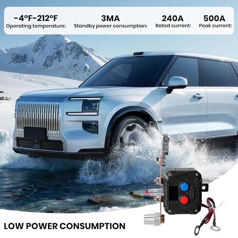 Kill Switch for Car with Voltage Display,12V/24V,200A,Anti Theft,Cut Off Battery Switch for Automotive Car Boat in Saudi Arabia