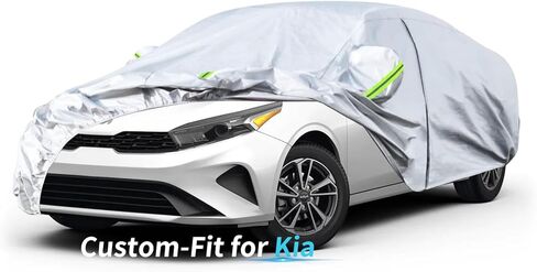 Custom-Fit for Kia Car Cover, 7 Layers Car Cover Waterproof All Weather for Automobiles, Outdoor Full Cover Rain Sun UV Protection with Zipper (for Kia Sorento) in Kuwait