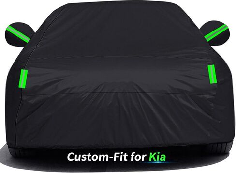 Custom-Fit for Kia Car Cover, 7 Layers Car Cover Waterproof All Weather for Automobiles, Outdoor Full Cover Rain Sun UV Protection with Zipper (for Kia Sorento) in Kuwait