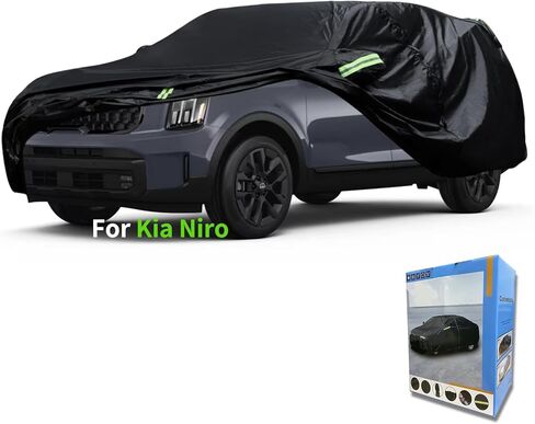 Custom-Fit for Kia Car Cover, 7 Layers Car Cover Waterproof All Weather for Automobiles, Outdoor Full Cover Rain Sun UV Protection with Zipper (for Kia Sorento) in Kuwait
