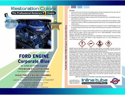 Inline Tube Compatible with 1966-81 All Ford Engine Valve Covers & Air Cleaners, Ford Corporate Blue Spray Paint Can, 1pc in Kuwait