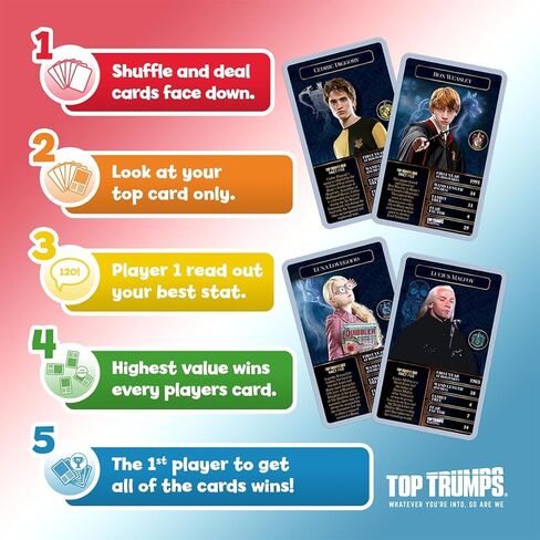 Top Trumps Card Game Harry Potter Witches & Wizards - Family Games for Kids and Adults - Learning Games - Kids Card Games for 2 Players and More - Kid War Games - Card Wars - for 6 Plus Kids in Kuwait