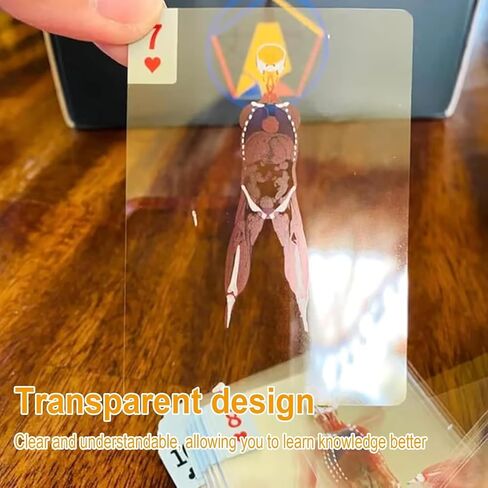The Body Deck Transparent Anatomy Playing Cards, 3D Educational Card Deck, Waterproof Plastic Cards for Medical Students and Collectors (1 Pack) in Saudi Arabia
