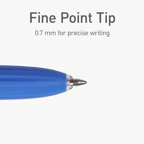 Pentonic GR-T Retractable Gel Pens, 10 Count, 10 Colors, 0.7 mm Fine Point Tip, Ergonomic Grip, Smooth Writing For Journaling, Pens for School & the Office (1016845) in Kuwait