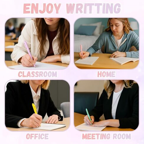 JJUNW 100 Pieces Retractable Black Gel Ink Pens, 0.5mm Fine Point Aesthetic Pens, Color Gel Pen Office Supplies for Writing Journaling Taking Notes School in Kuwait