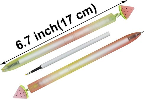 Maydahui 4 Pcs Cute Watermelon Pens Sunshine Color Changing Silicone Watermelon Style Smooth Writing Twistable Gel Pens Black Ink for Office in Kuwait