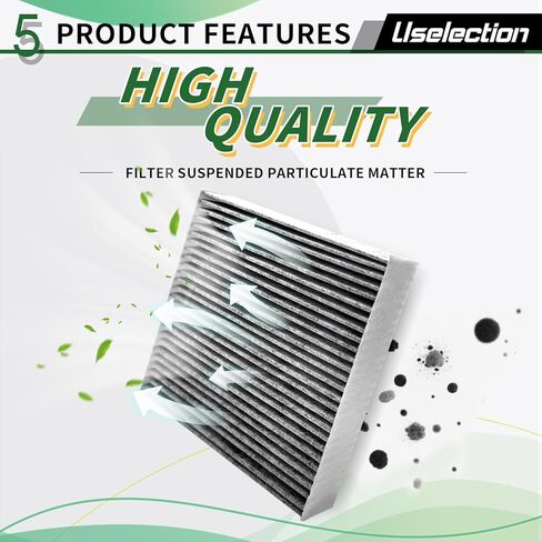 Cabin Air Filter with Activated for Nissan Rogue (2021-2025), Sentra (2020-2025), Altima (2019-2025), Pathfinder QX60 (2022-2025), INFINITI QX50 (2019-2025), Replaces 27277-5NA1A,27277-6CA0A in Kuwait