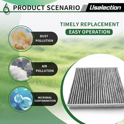 Cabin Air Filter with Activated for Nissan Rogue (2021-2025), Sentra (2020-2025), Altima (2019-2025), Pathfinder QX60 (2022-2025), INFINITI QX50 (2019-2025), Replaces 27277-5NA1A,27277-6CA0A in Kuwait