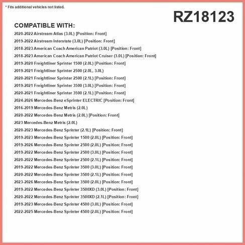 Febreze Odor Control Cabin Air Filter by PUREFLOW RZ18123 Fits 2019-2026 Mercedes-Benz Sprinter 2500 2.0L in Kuwait