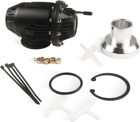 Blow Off Valve Compatible with SQV4-Style Adapter, Aluminum Construction, Black, Universal Turbocharger BOV Adapter, Black in Saudi Arabia