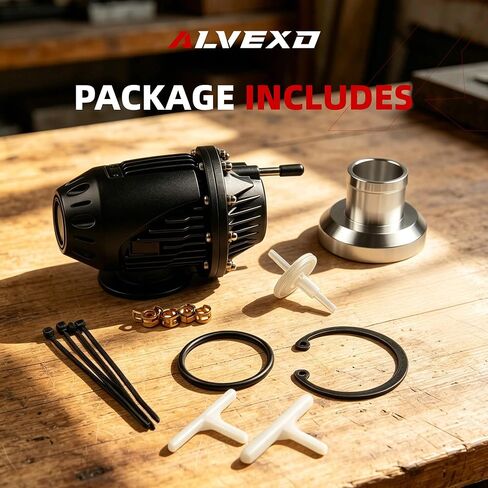 Blow Off Valve Compatible with SQV4-Style Adapter, Aluminum Construction, Black, Universal Turbocharger BOV Adapter, Black in Saudi Arabia