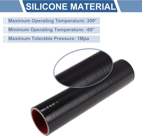 Motoforti Straight Silicone Coupler Hose 1-5/8"(42 Mm) ID 3 Layers Cloth High Temp Reinforced 7.9" Leg Length Intercooler Radiator Pipe TubeRadiator Coolant Tube Black in Kuwait