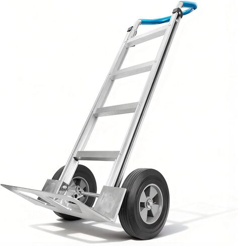 NORTHSKY 550 lbs Hand Truck Dolly with 10" Solid Rubber Wheels, Heavy Duty Aluminum Hand Cart – Ergonomic Loop Handle, Utility Dolly with Beveled Nose Plate for Moving, Warehouse, Office in Saudi Arabia