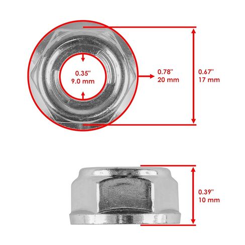 Caltric 4X Rear Axle Sprocket Nut Compatible with Honda 90304-GE8-000 90304-KCS-920 90304-GE8-003 in Kuwait