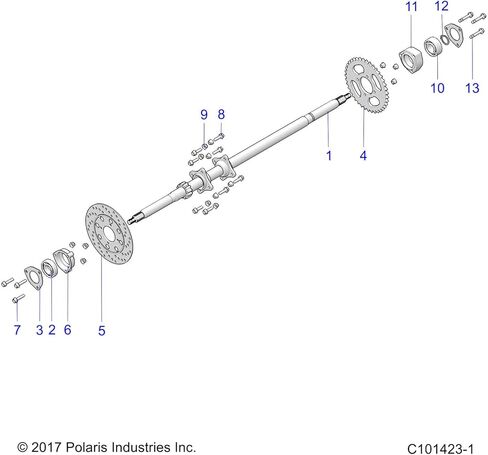 Polaris Ranger Drive Sprocket، 50P، 39T، قطعة OEM الأصلية 3222267، الكمية 1 in Kuwait