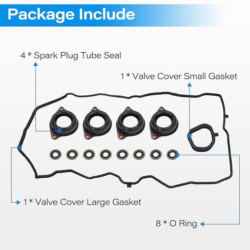 Engine Valve Cover Gasket Set, Compatible with Honda Accord 2013-2017 CR-V 2016-2018 2.4 L for Acura ILX 2016-2020, Replace VS50887 VS50916, 12030-5A2-A01 in Kuwait