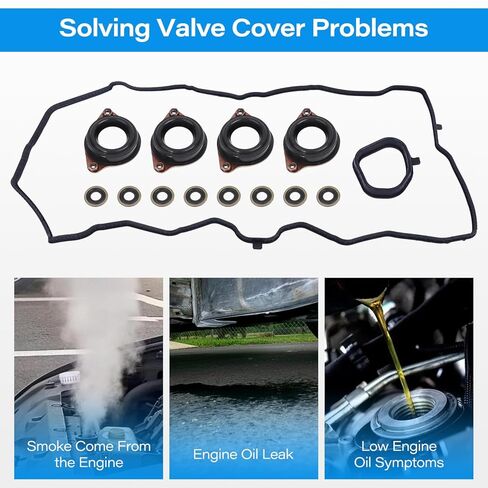 Engine Valve Cover Gasket Set, Compatible with Honda Accord 2013-2017 CR-V 2016-2018 2.4 L for Acura ILX 2016-2020, Replace VS50887 VS50916, 12030-5A2-A01 in Kuwait