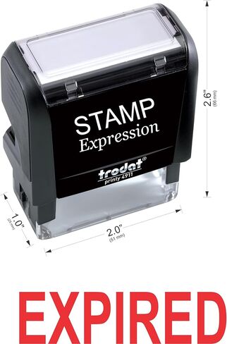 StampExpression - Expired Office Self Inking Rubber Stamp - Red Ink (A-5512) in Kuwait