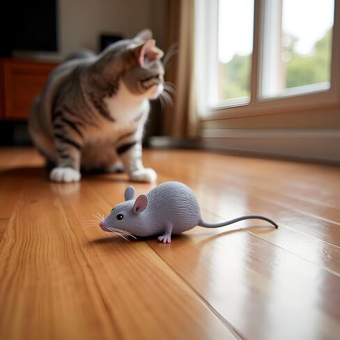 3Pcs Grey Plastic Halloween Rat, Realistic Fake Mouse for Party Decorations, Creepy Prank Props, Spooky April Fool's Day Trick, Lifelike Mice Figures for Party and Haunted House Decor, Decorations in Kuwait