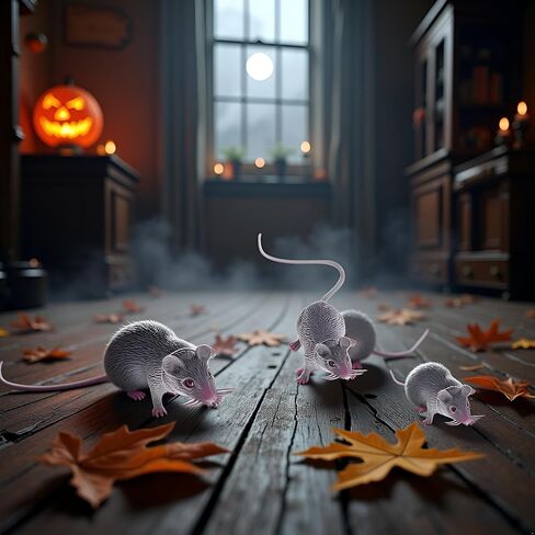 3Pcs Grey Plastic Halloween Rat, Realistic Fake Mouse for Party Decorations, Creepy Prank Props, Spooky April Fool's Day Trick, Lifelike Mice Figures for Party and Haunted House Decor, Decorations in Kuwait