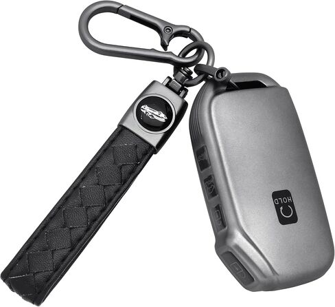 GripKeyShell™ لغطاء Kia Key Fob مع سلسلة مفاتيح جلدية، واقي مفتاح TPU ناعم متوافق مع مفتاح التحكم عن بعد 2018-2025 Kia Telluride Sorento Sportage Soul Seltos Forte Cerato Ceed NIRO K5 EV6 in Kuwait