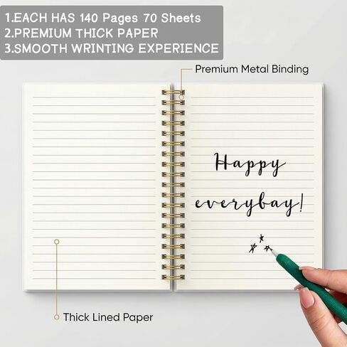 Trendy Tennis Notebook, Preppy Sports Gift, Tennis Racket Print, Cute College Ruled Writing Journal for Home School College, Office and School Supplies, Hardcover Notebook Journal 5.5x8.3 in Kuwait