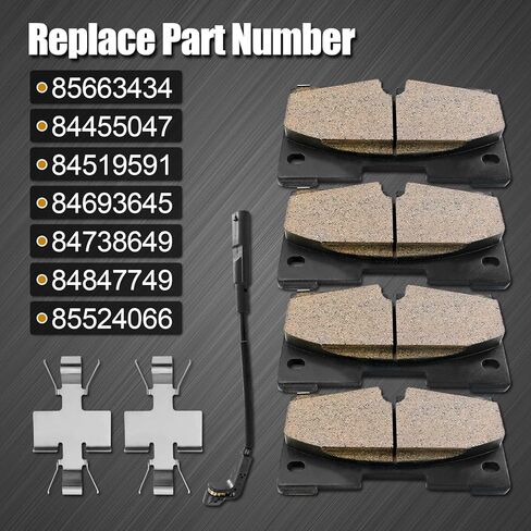 85663434 Front Disc Brake Pad Set Compatible with Cadillac Escalade for Chevy Suburban for Tahoe for GMC Yukon/Yukon XL 2021-2024 for Silverado 1500 for GMC Sierra 1500 2019-2024 Replaces # 85663434 in Saudi Arabia