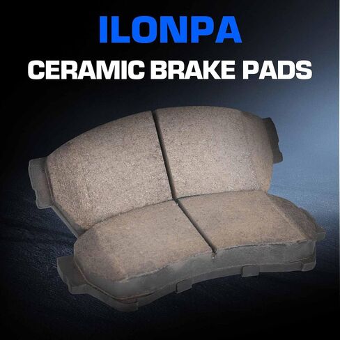 ILONPA Front Rear Ceramic Disc Brake Pads Set for Ford Fusion 2006-2012, for Lincoln MKZ 2007-2012, Zephyr 2006, for Mazda 6 2006-2013, for Mercury Milan 2006-2011 8PCS(With Hardware) in Kuwait