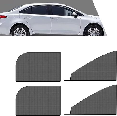 4PCS Car Window Shades, Mesh Side Window Sun Shade, Stretchy Front Rear Window Screen Covers, Breathable Mesh Sunshade for Camping, Heat Block Anti-UV Rays, Privacy, Universal for SUV (SUV) in Saudi Arabia