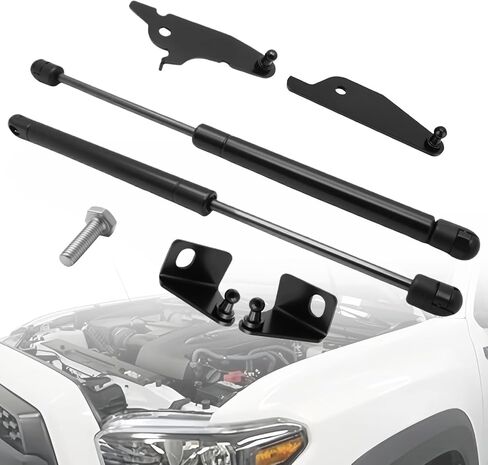 21-27022-02 طقم نظام غطاء محرك السيارة Quick Lift Plus مناسب لسيارة Toyota Tacoma 2024+ & 4Runner 2025+، جزء بديل لدعامات غطاء محرك السيارة لسيارة Toyota Tacoma/4Runner ملحقات دعم رفع غطاء المحرك لا يتطلب الحفر in Kuwait