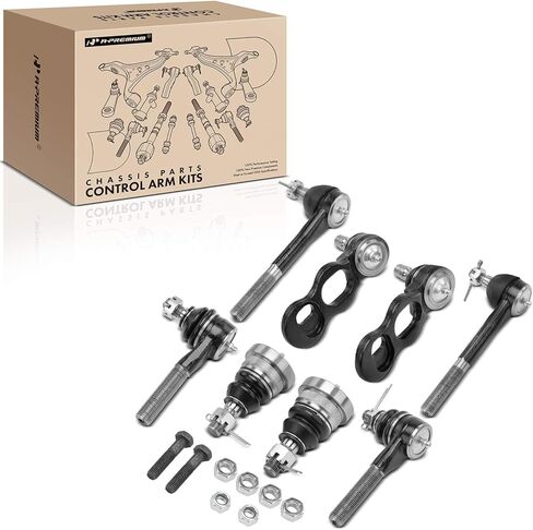 A-Premium Set of 8, Front Upper & Lower Ball Joint, Inner & Outer Tie Rod End, Compatible with 1995-2002 - Ford Crown Victoria & Lincoln Town Car & Mercury Grand Marquis in Kuwait