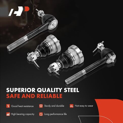 A-Premium Set of 8, Front Upper & Lower Ball Joint, Inner & Outer Tie Rod End, Compatible with 1995-2002 - Ford Crown Victoria & Lincoln Town Car & Mercury Grand Marquis in Kuwait