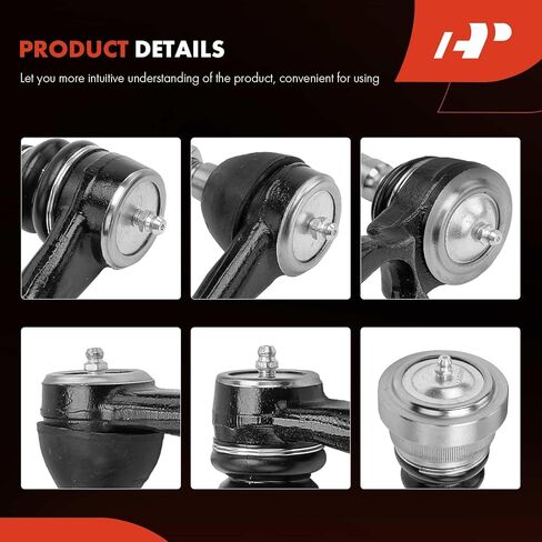 A-Premium Set of 8, Front Upper & Lower Ball Joint, Inner & Outer Tie Rod End, Compatible with 1995-2002 - Ford Crown Victoria & Lincoln Town Car & Mercury Grand Marquis in Kuwait