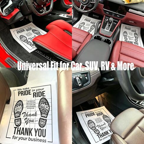 100Pcs Waterproof Disposable Floor Mats for Cars, PE Plastic Protector Automotive Floor Mats, Auto Vehicles Pads for Auto Detailing, Repair & Wash - White Vehicle Interior Protection 16x20 Inch in Saudi Arabia