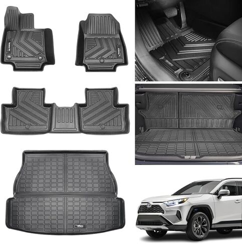 Vanseno Floor Mats & Cargo Liners for 2012-2017 Honda Odyssey 7/8 Seats Floor Liner Trunk Mat TPE All Weather Protection for 2012 2013 2014 2015 2016 2017 Honda Odysse Accessories in Saudi Arabia
