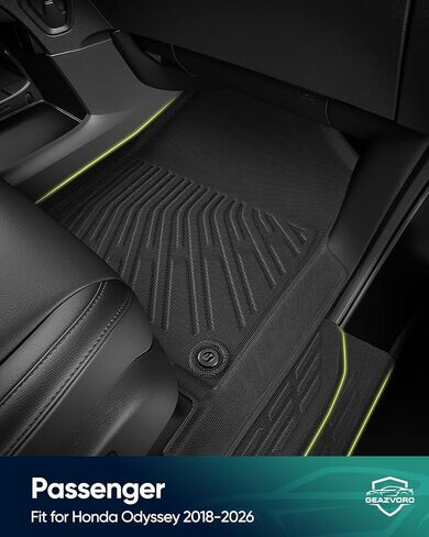 Car Floor Mat for Honda Odyssey 2018–2026 7-Seater Minivan Full Set Floor Mats, Trunk Mat & Door Sill Guards, All-Weather TPE Liners for Cabin & Cargo Protection in Kuwait